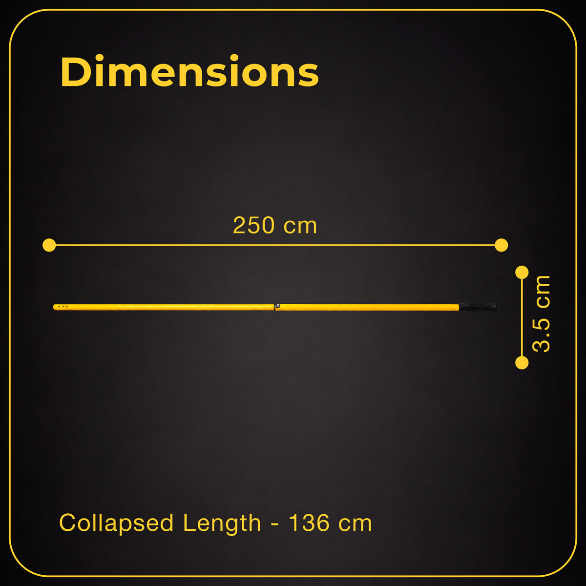 Mungooz Steel Extension Pole