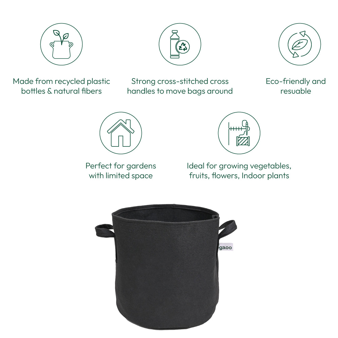 Geo-Fabric Round Grow Bag - 12 in x 12 in (Dia. x Height)