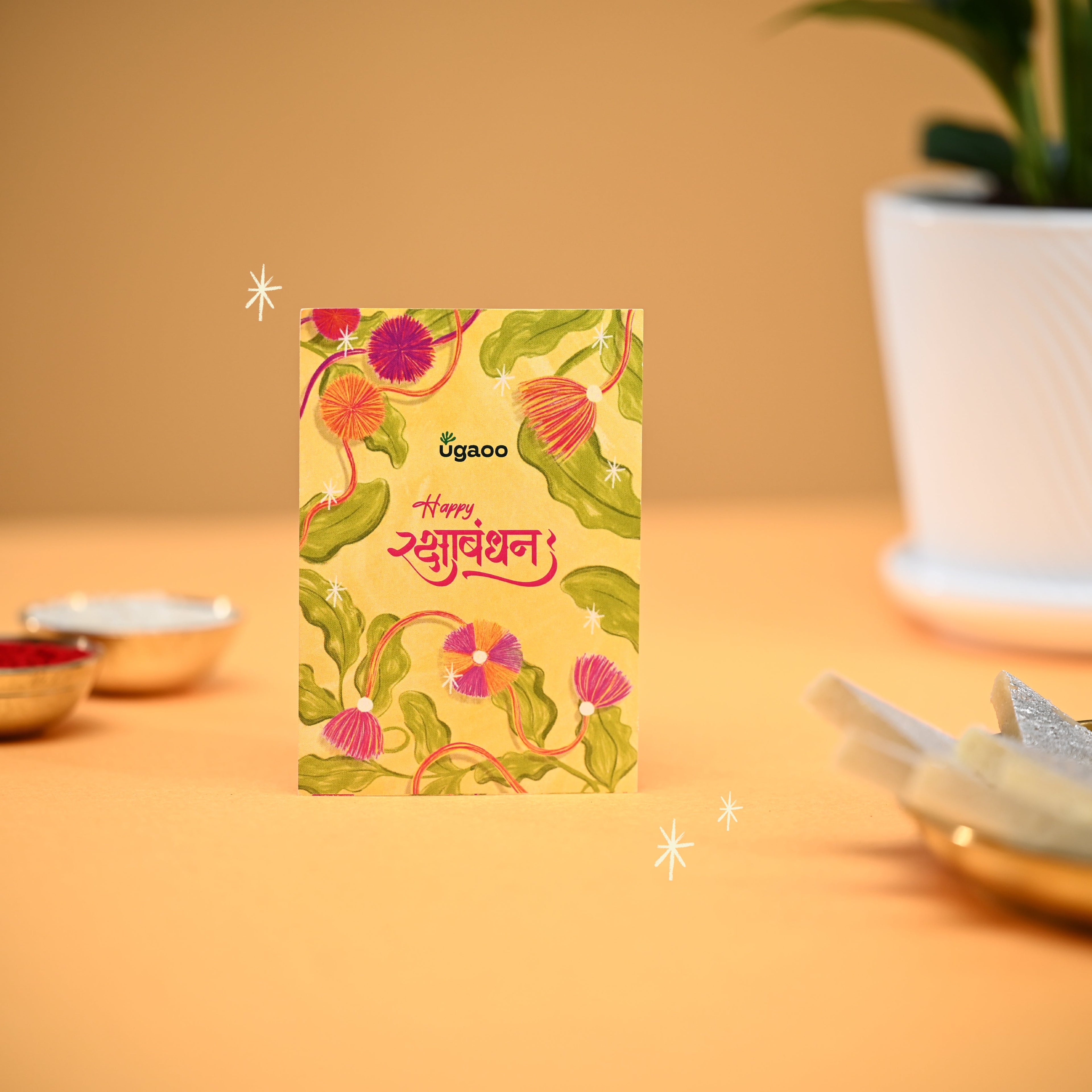 Rakhi Gift for Sister - Peace Lily Plant with Spiro Ceramic Pot