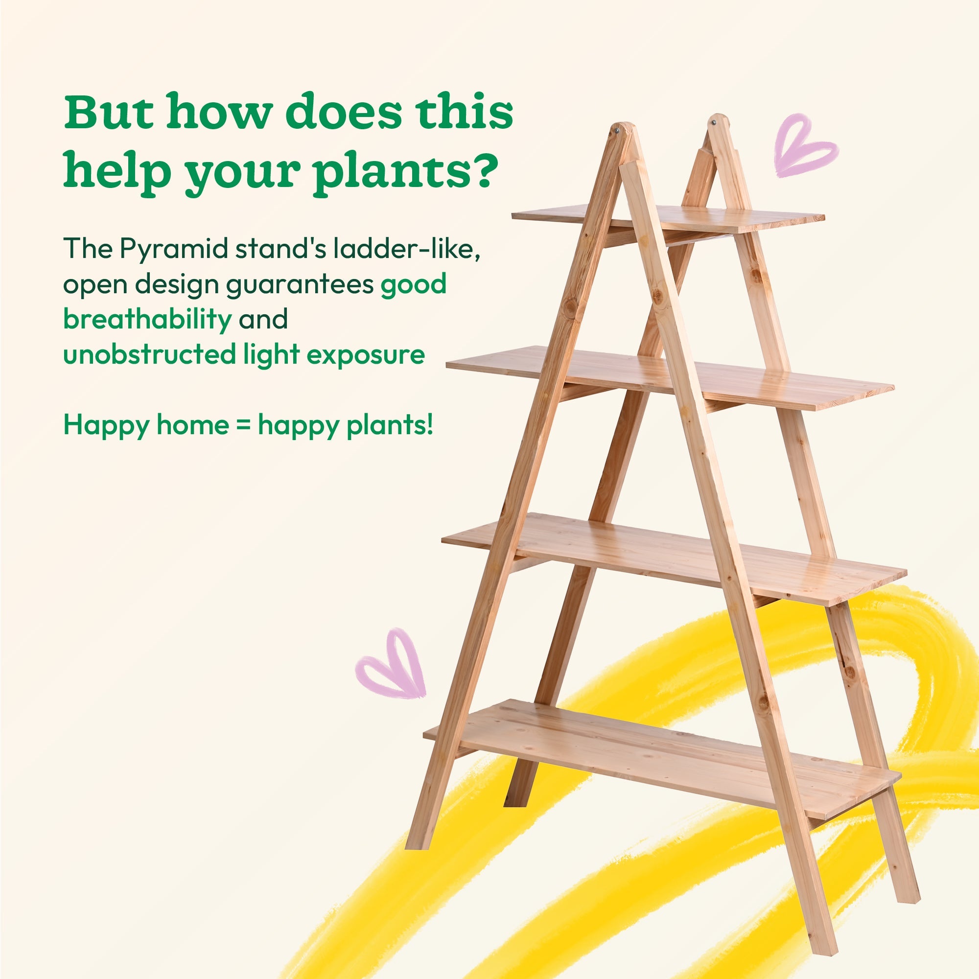 Pyramid Wooden Stand