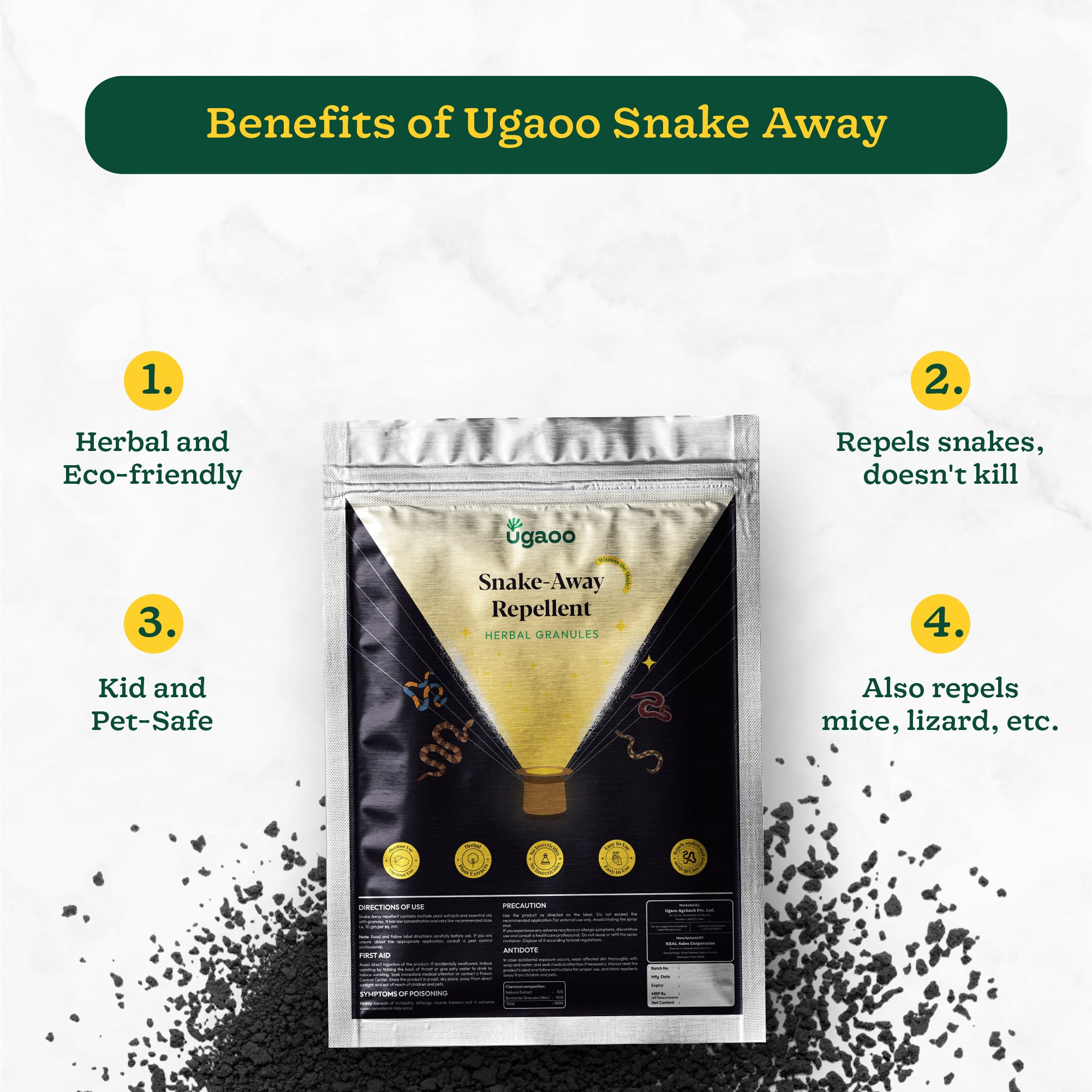 Herbal Snake Repellent Granules - 1 Kg