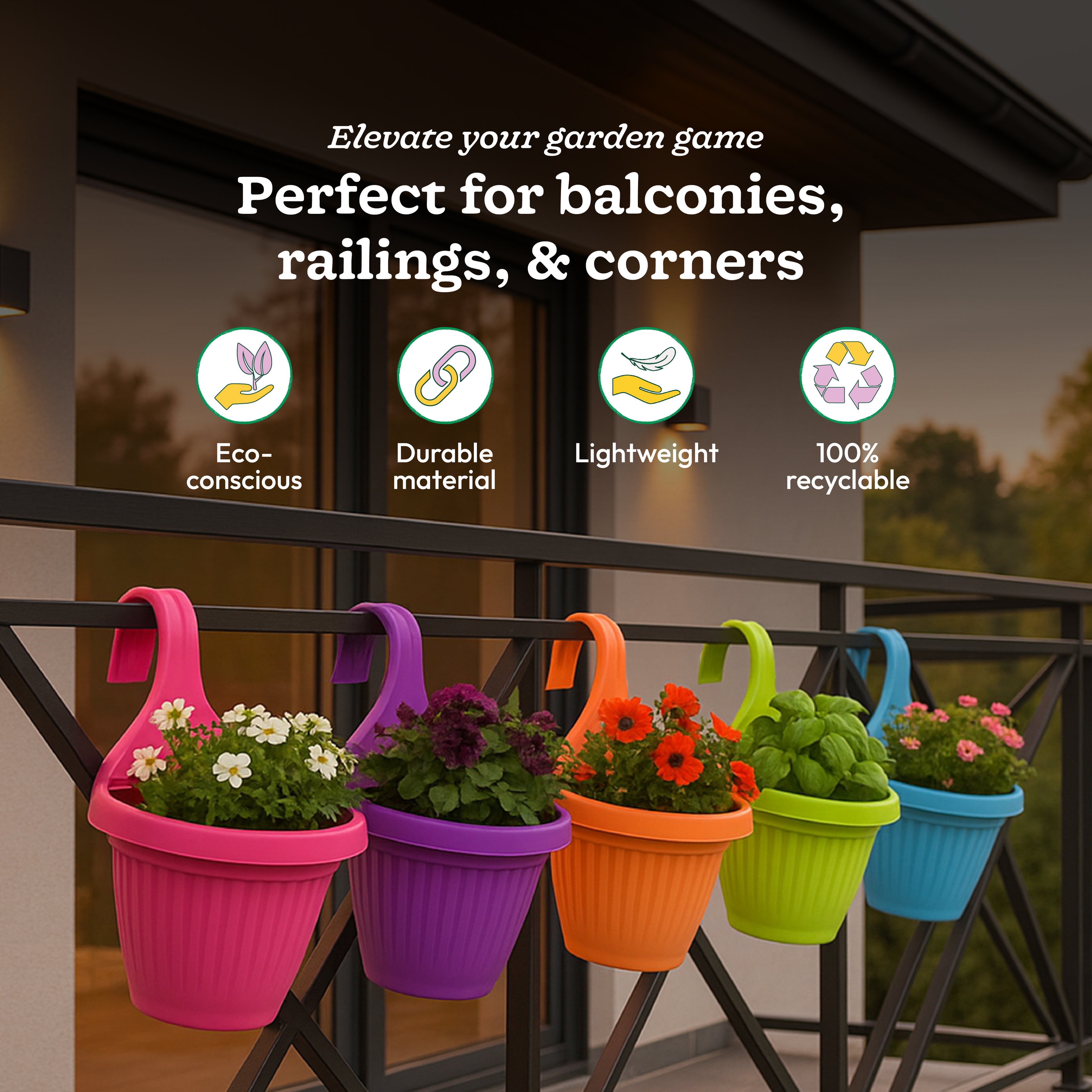 Bello hook planter (set of 5)