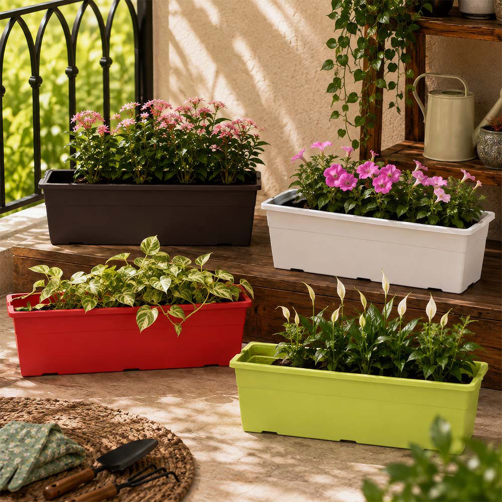 Reca 40 Multicolour Window Planter - Set of 4