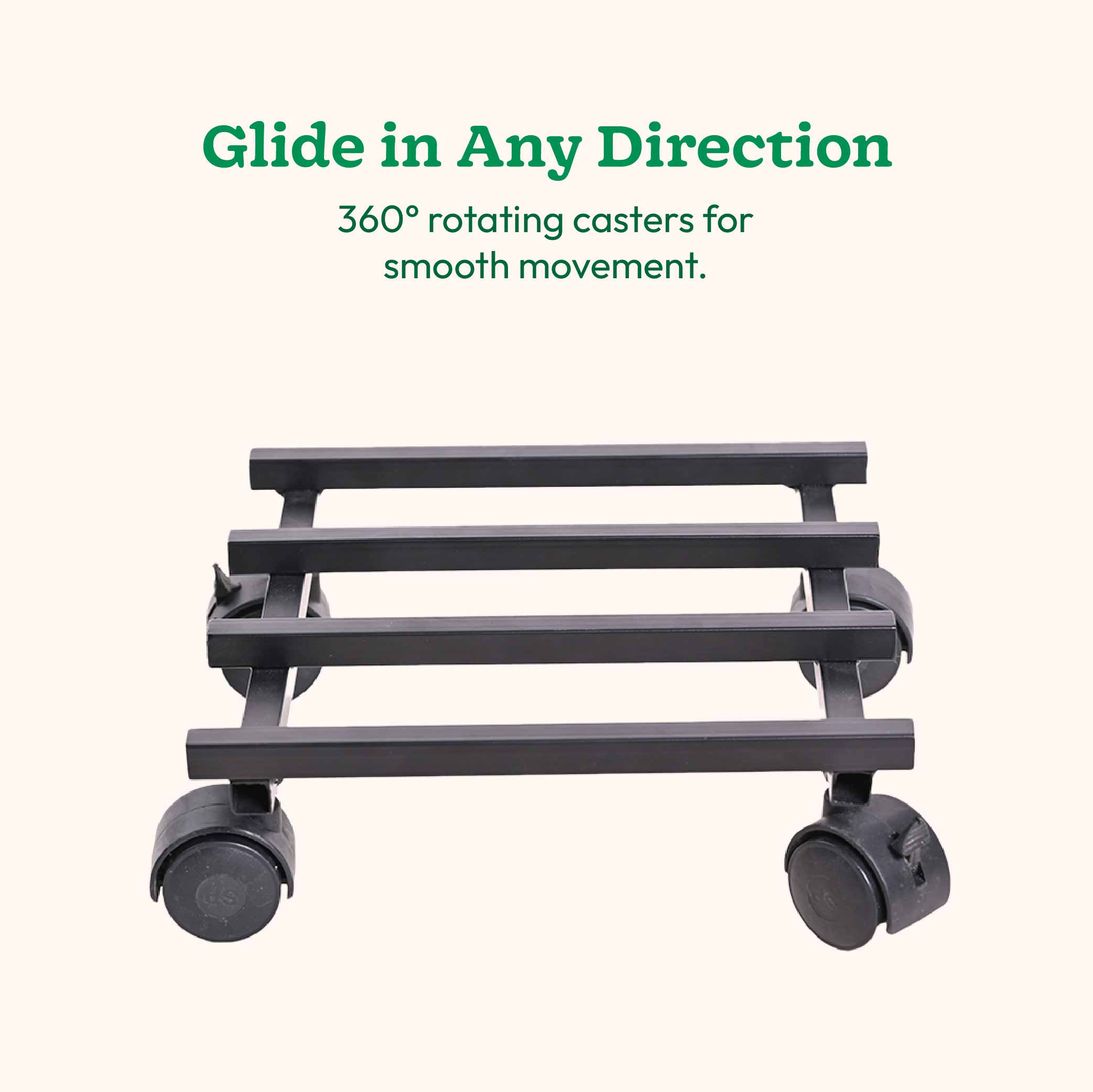 Rolling Plant Stand - Black