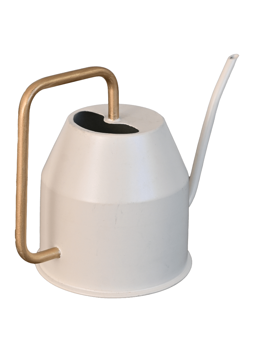 Haifoss Watering Can - Ivory & Gold