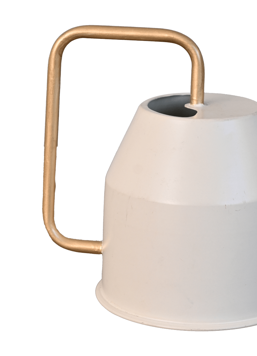 Haifoss Watering Can - Ivory & Gold