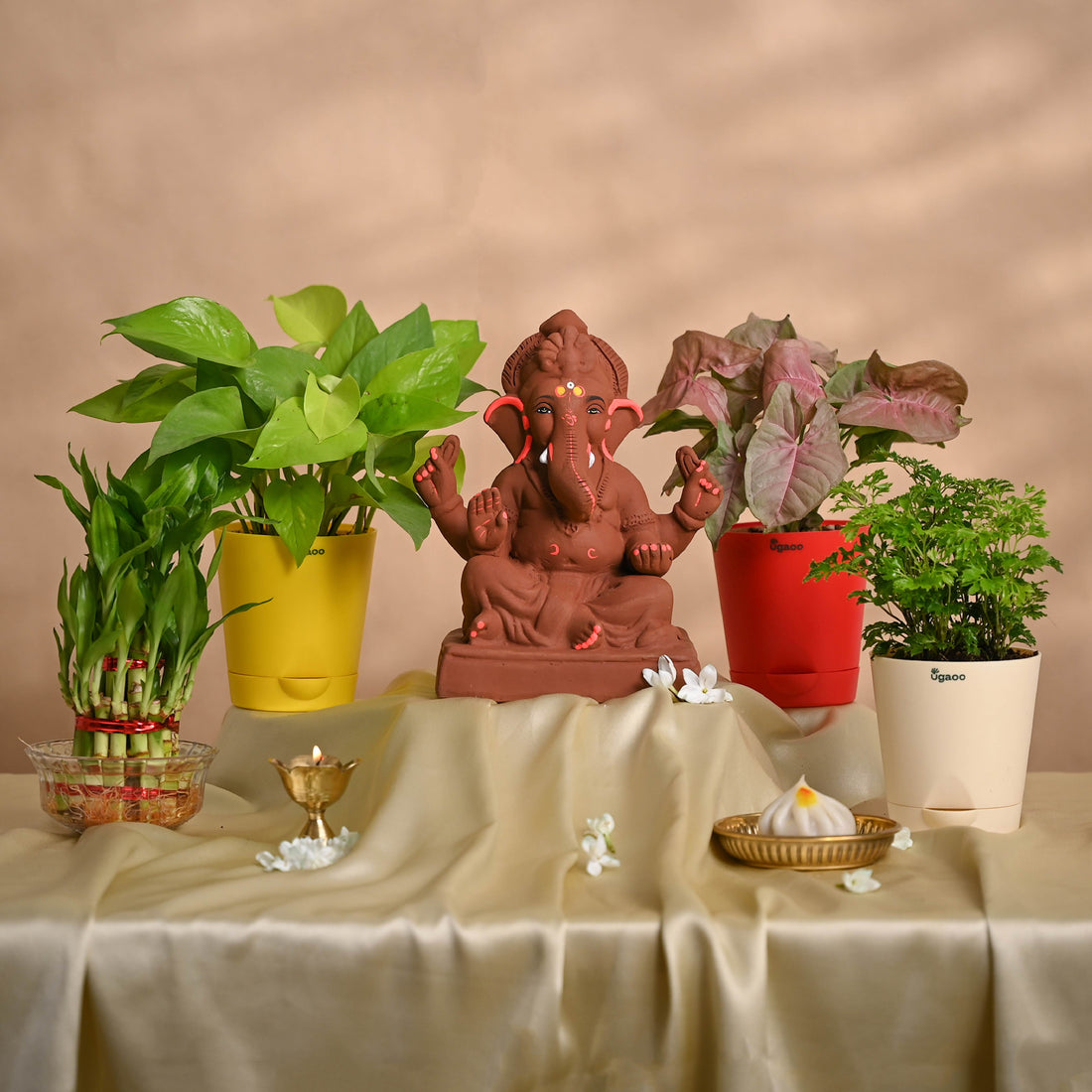 Ganapati Decor - Set of Plants