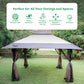 Luxury Pop-Up Gazebo Tent 13x13 ft with Netting & Wheeled STO-N-Go Bag | Beige & Coffee