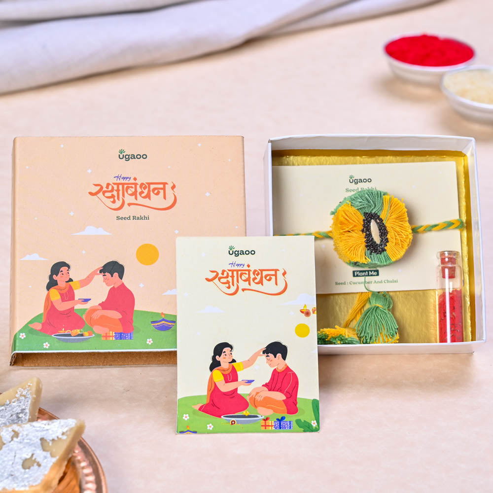 Plantable Seed Rakhi with Cucumber & Chulai Seeds – Ugaoo