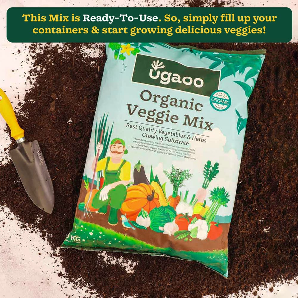 veggie potting mix Organic Veggie Mix: Nutrient-Rich Soil Blend for Thriving Vegetables – Ugaoo