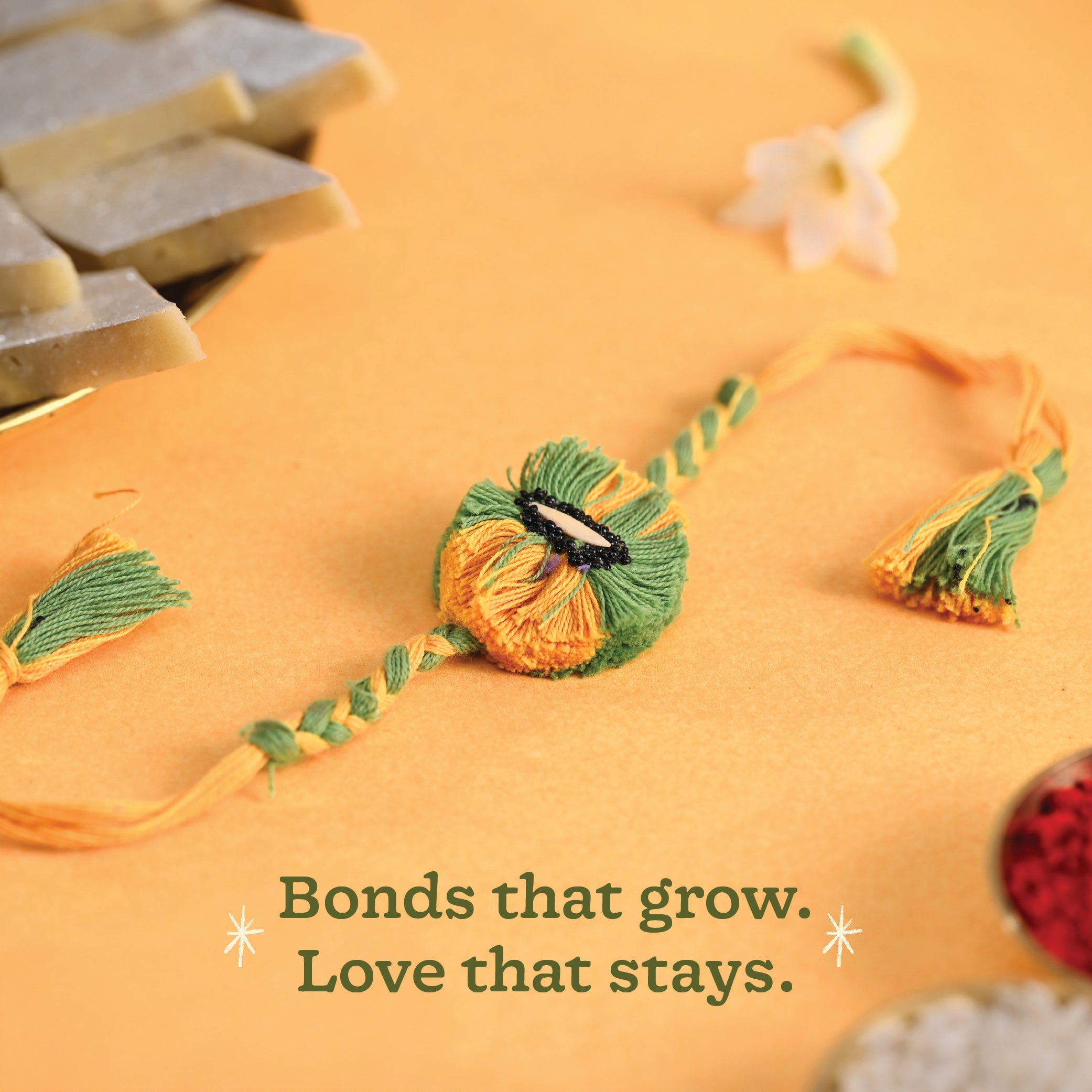 Plantable Seed Rakhi with Cucumber &amp; Chulai Seeds