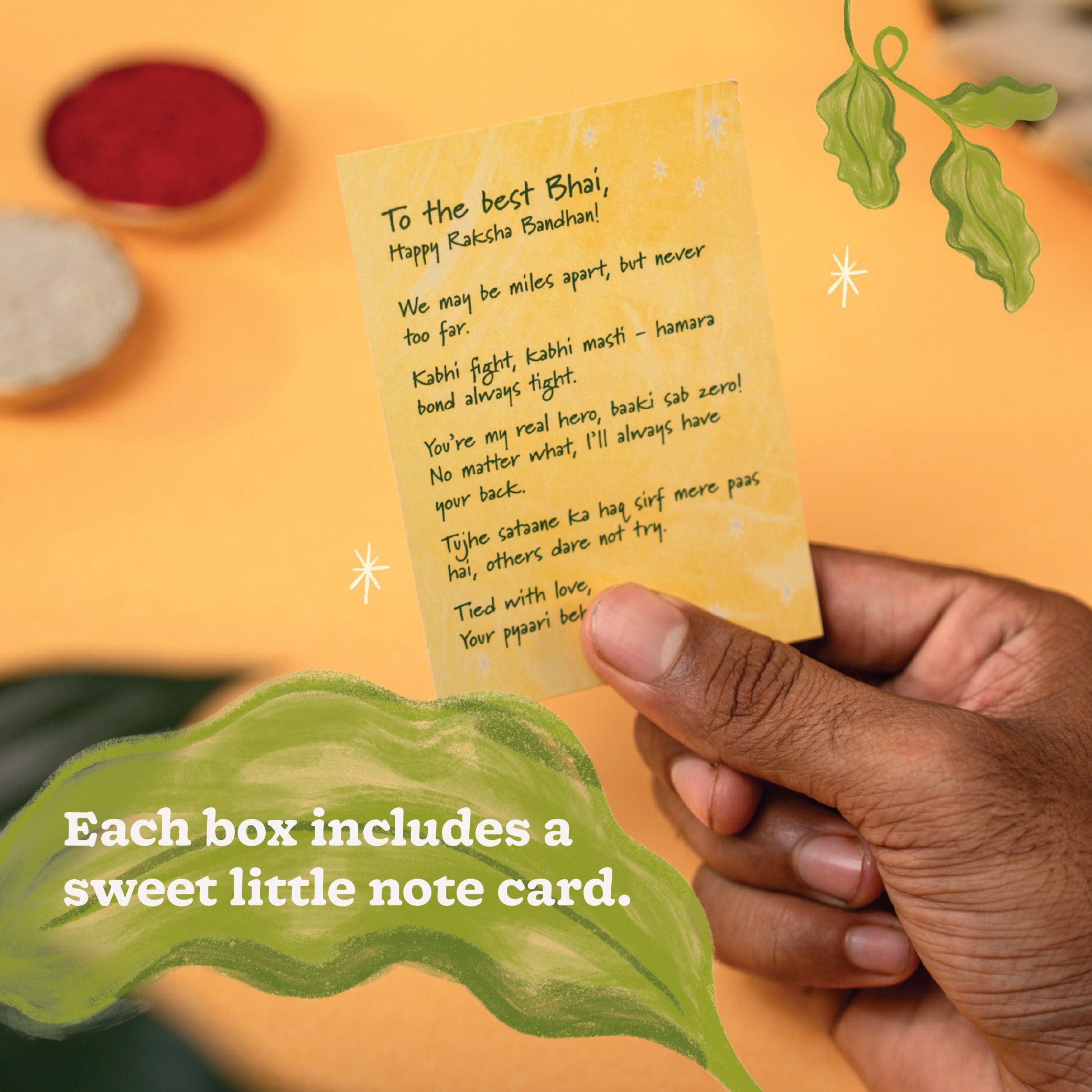 Rakhi Gift for Brother - Jade Mini Plant with Cucumber &amp; Amaranth Seed Rakhi