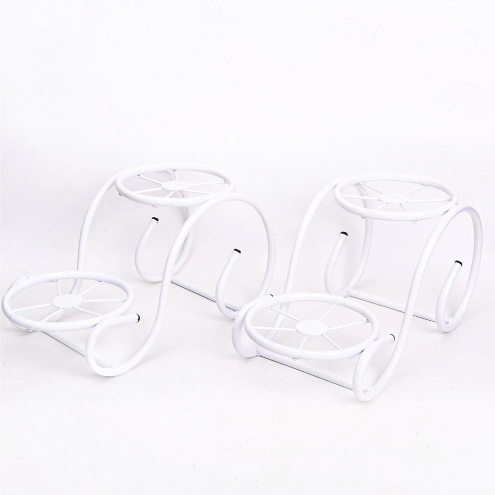 Swirl Decorative Plant stand- Set of 2- White