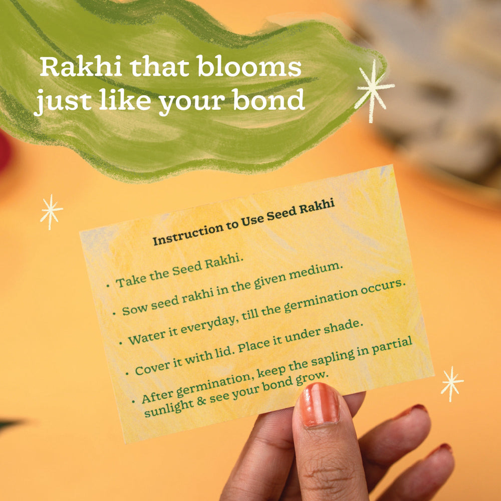 Plantable Seed Rakhi with Amaltash And Brinjal Seed