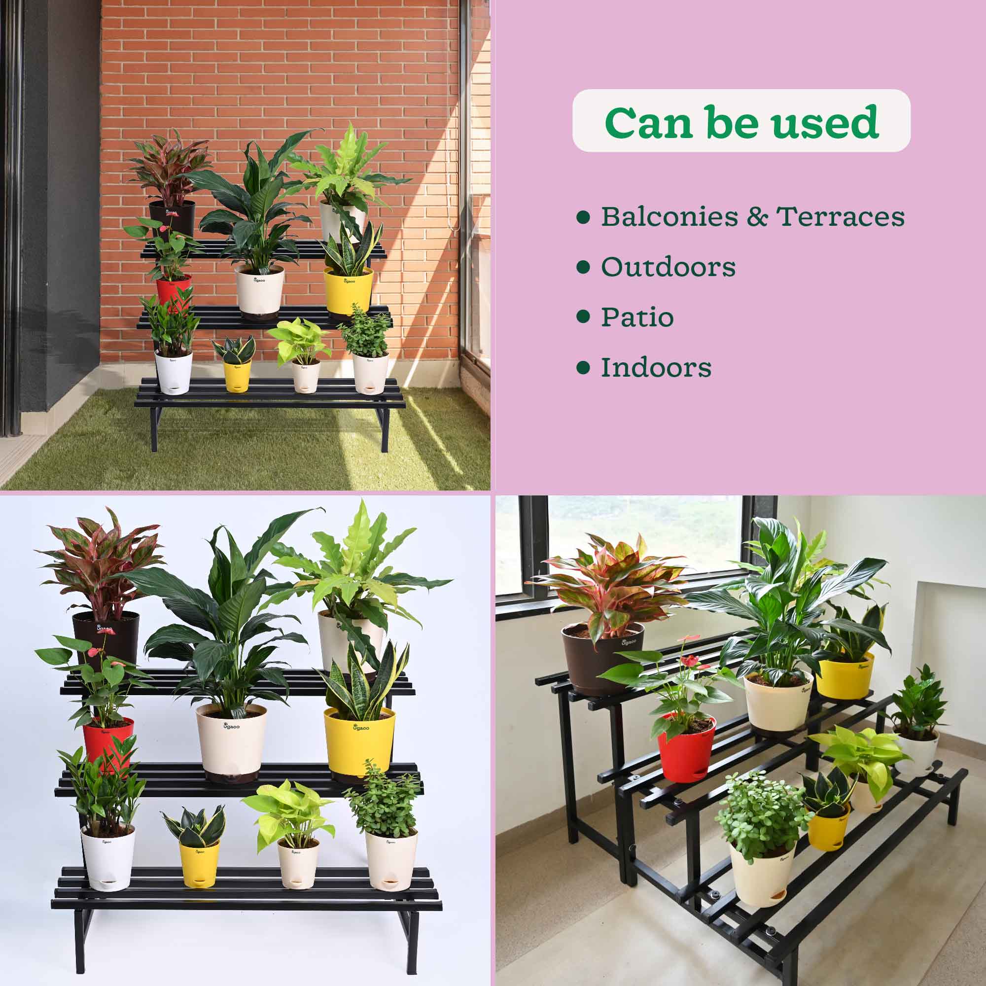 3-Tier Elevate Metal Plant Stand – Ugaoo