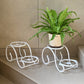 Swirl Decorative Plant stand- Set of 2- White