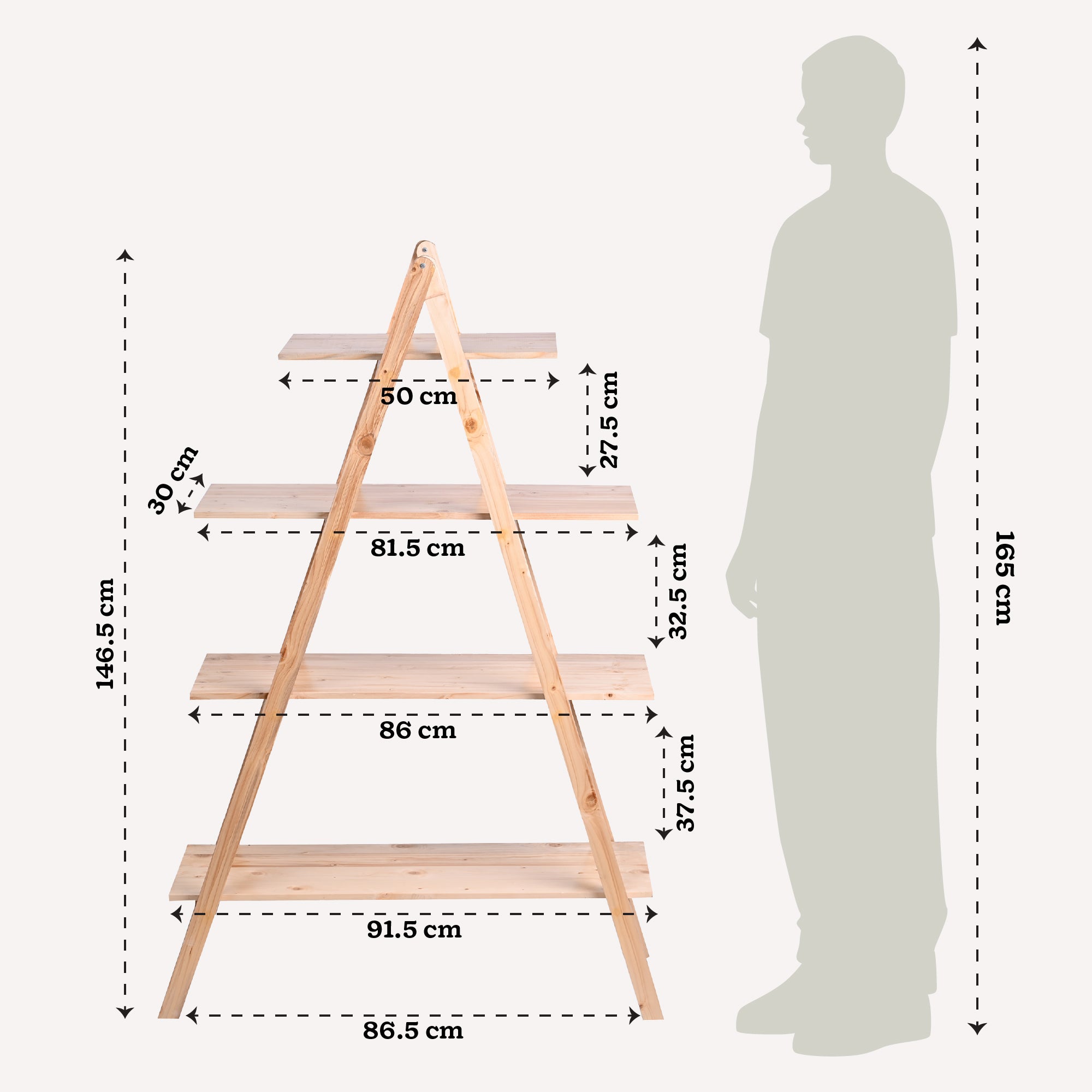 Buy Pyramid Wooden Plant Stand – Stylish, Space-Saving & Durable | Ugaoo