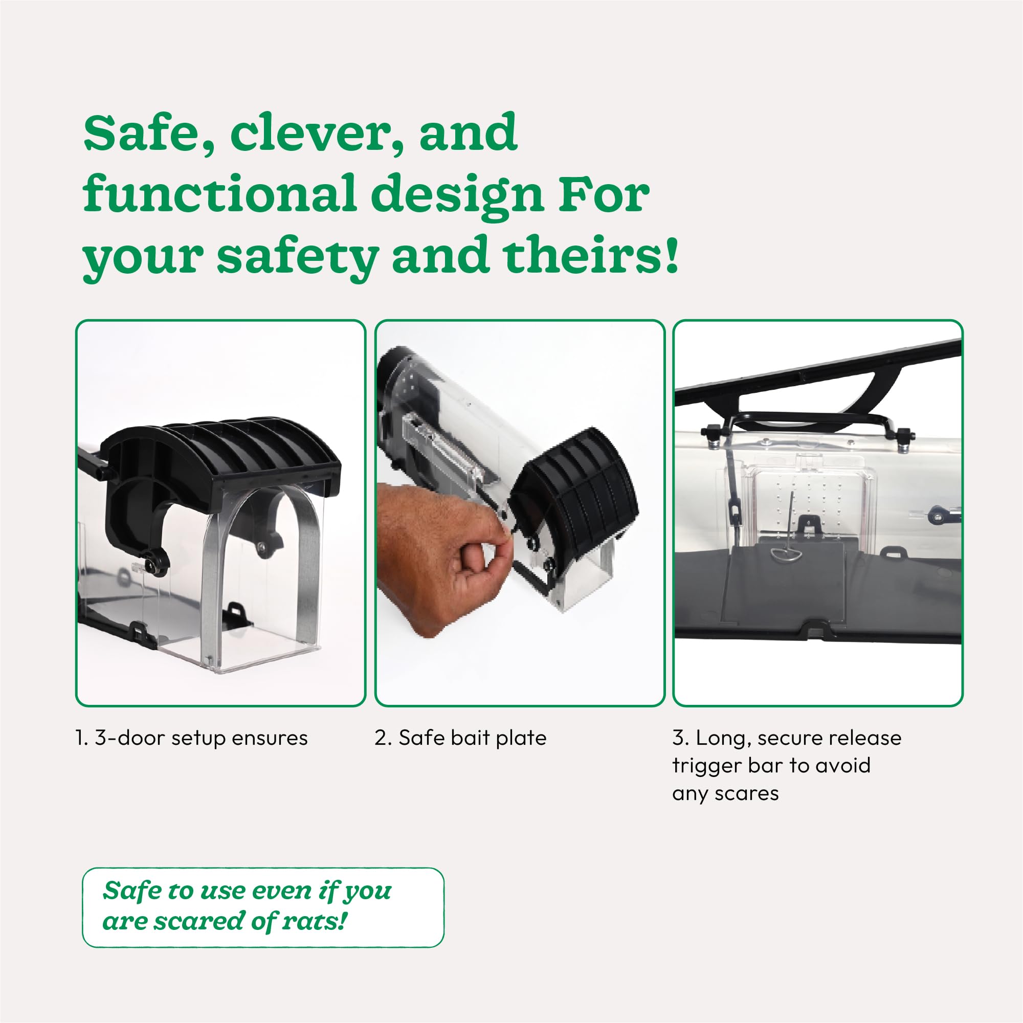 Rat &amp; Mouse Trap Cage – 3 Door