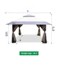 Luxury Pop-Up Gazebo Tent 13x13 ft with Netting & Wheeled STO-N-Go Bag | Beige & Coffee