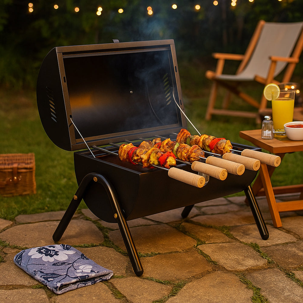 Barrel Style Barbecue Grill