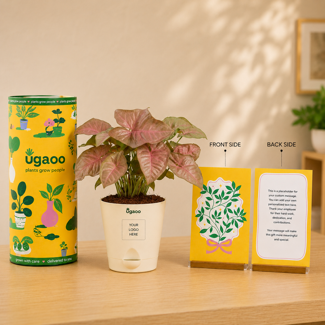 Syngonium Pink Plant | Corporate Branding Edition