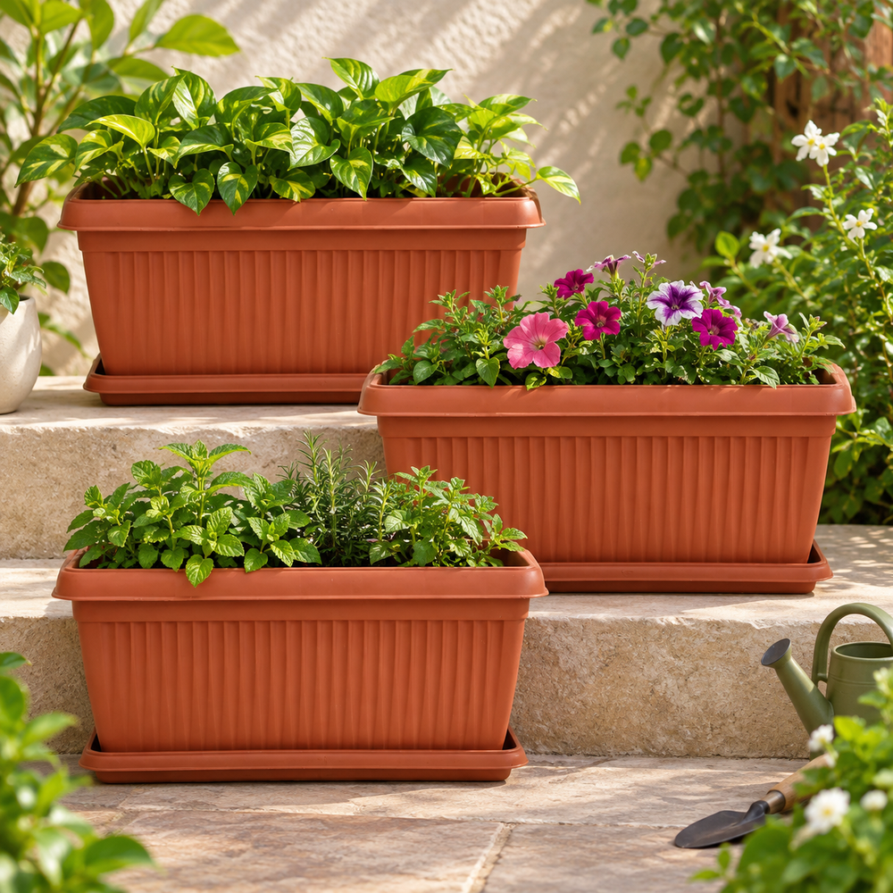 Bellow Rectangle Window Planter