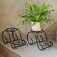 Swirl Decorative Plant stand- Set of 2- Black