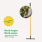 Garden Rake With Long Handle - 12 Teeth - 4 ft