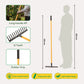 Garden Rake With Long Handle - 12 Teeth - 4 ft