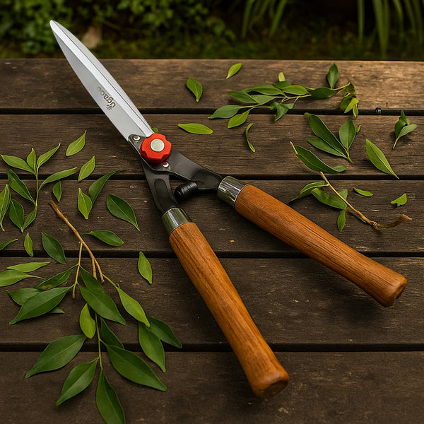 Hedge Shear with Wooden Handle - 10 Inch