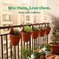 Huka Balcony Railing Planter -Set of 5