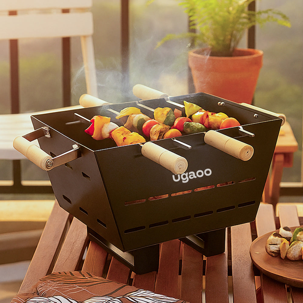 Balcony Mini Indoor Grill Buachois Mini BBQ Grill Set Carbon