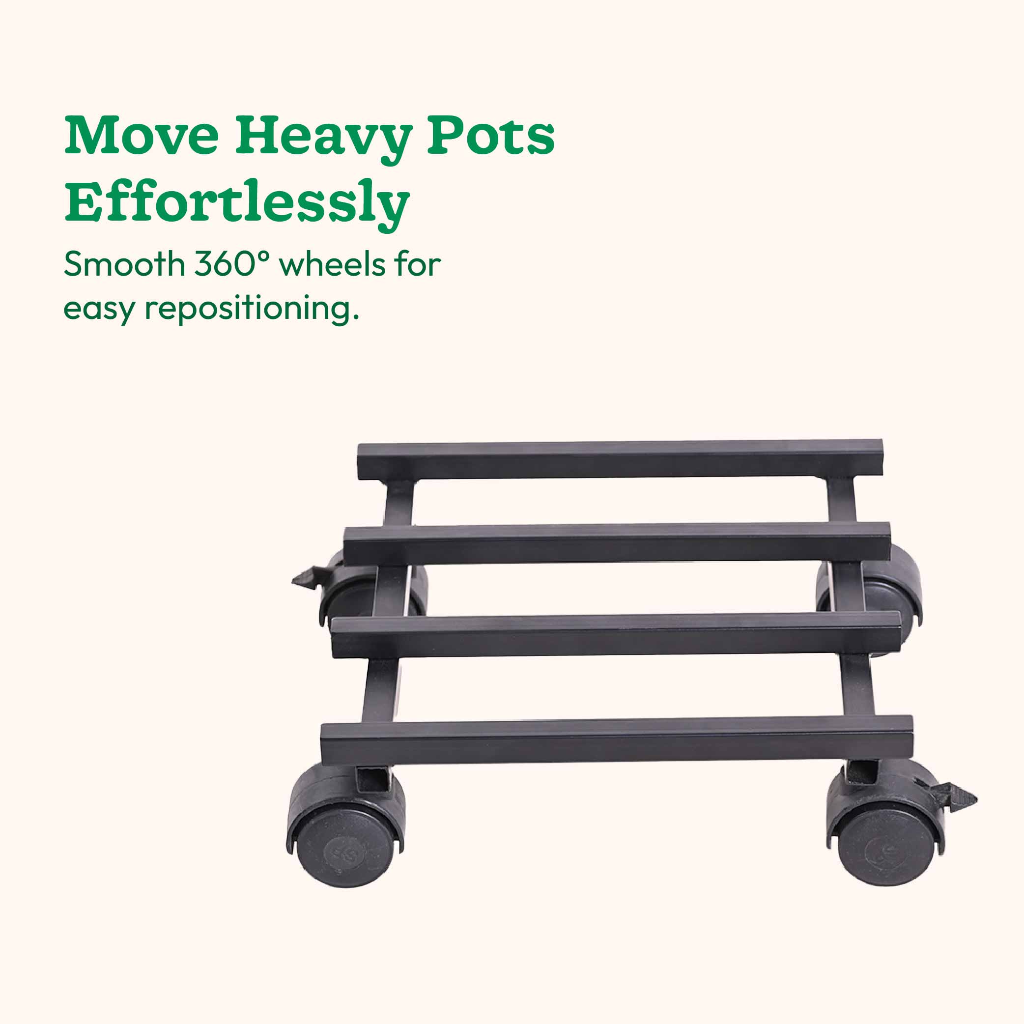 Rolling Plant Stand - Black