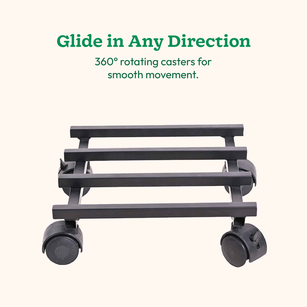 Rolling Plant Stand - Black