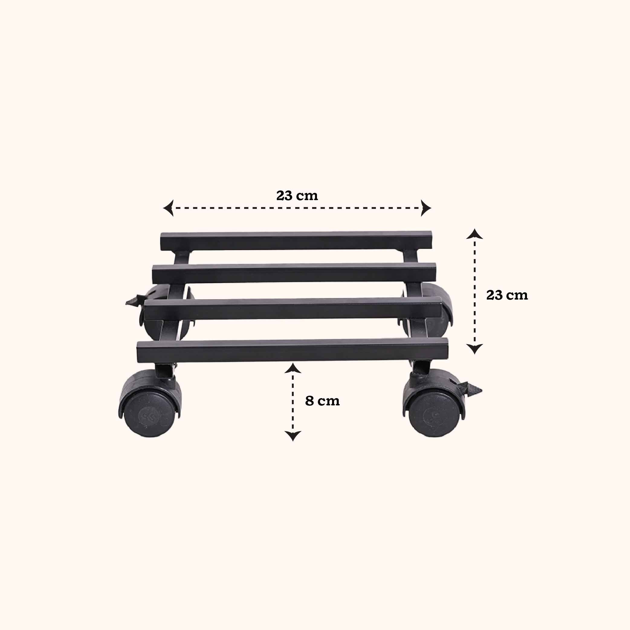Rolling Plant Stand - Black
