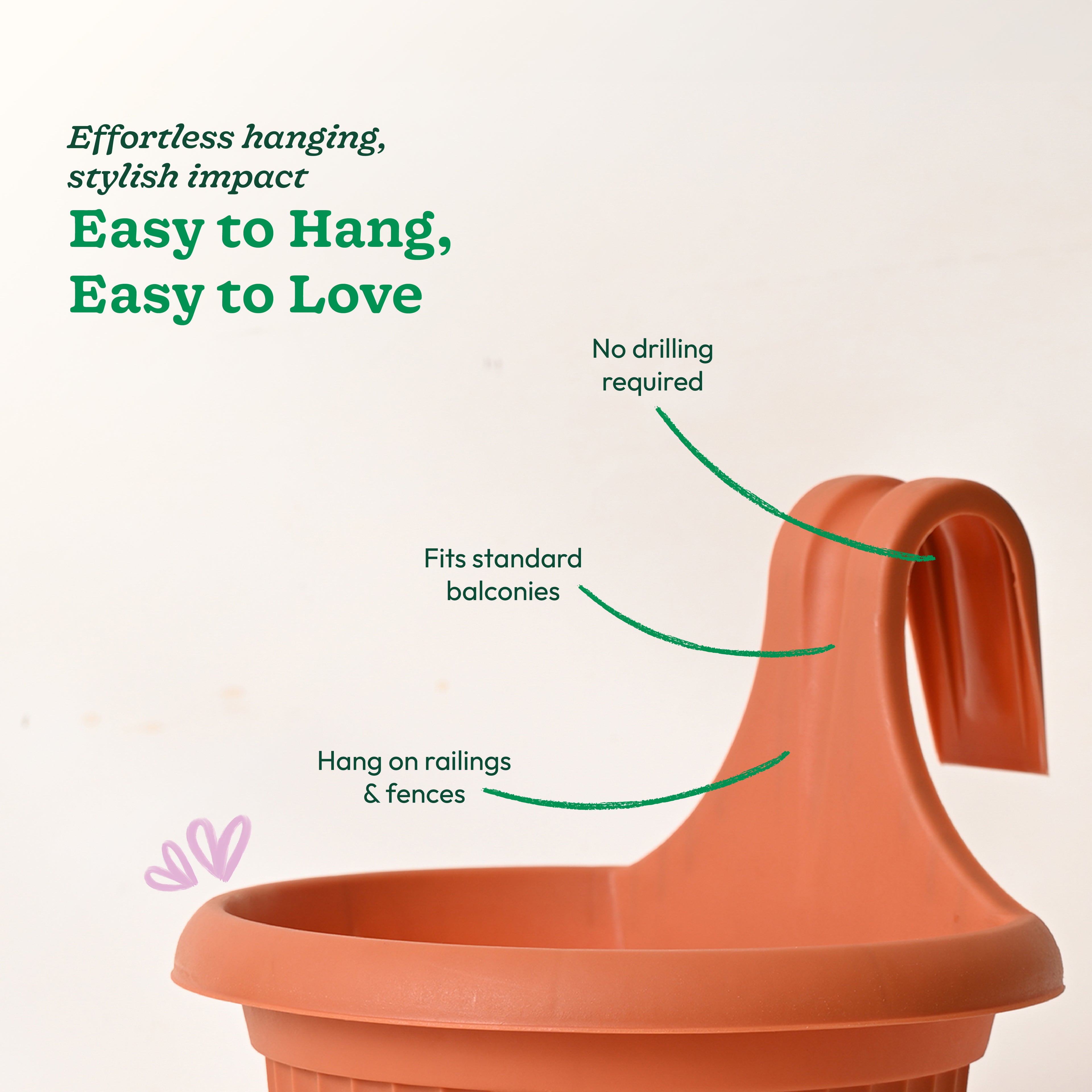 Bello hook planter (set of 5)