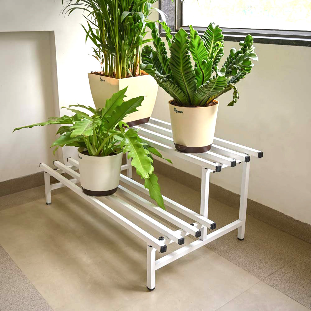 2 Level Plant Stand Steps Narrow Step Ladder Plant Stand Indoor And