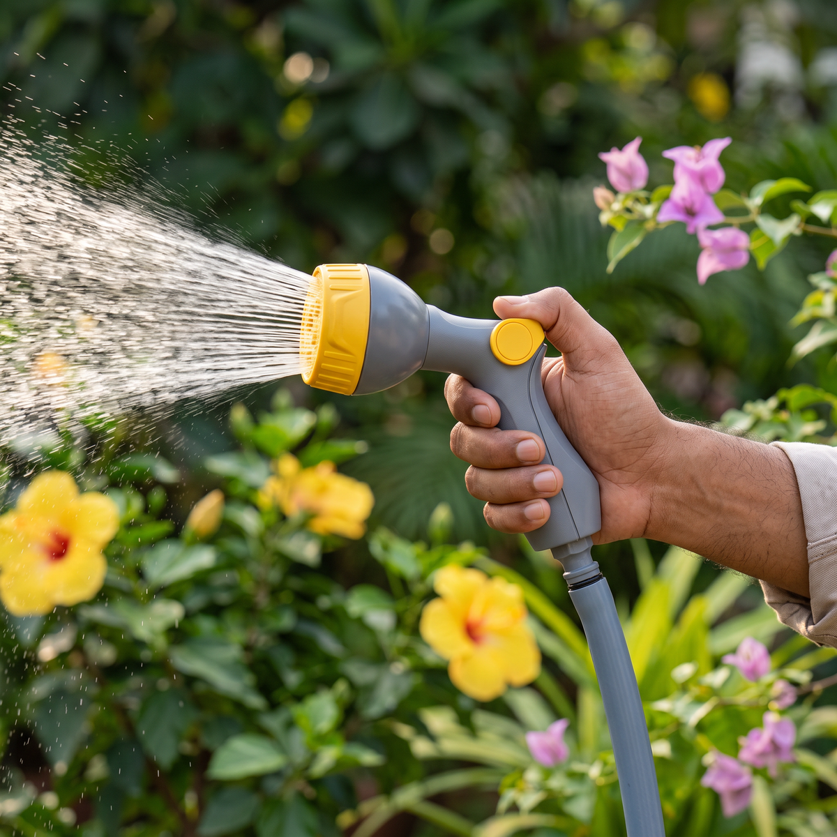 Aqua Stream Universal 5-Pattern Thumb Spray Nozzle