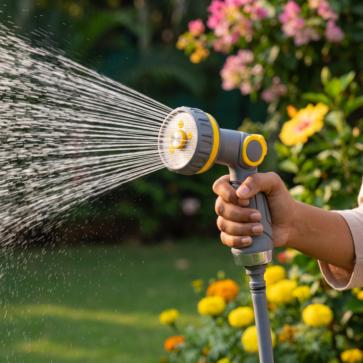 Aqua Flow 5-Pattern Thumb Spray Nozzle