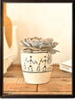 Damru Matte Finish Ceramic Pot (3.6 Inch Diameter)