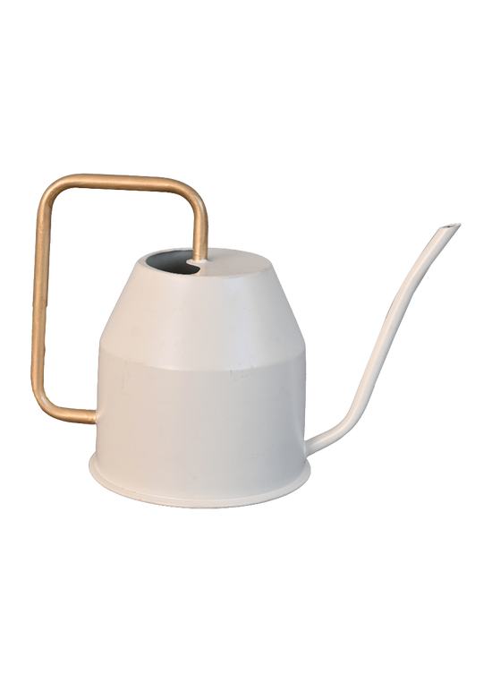 Haifoss Watering Can - Ivory & Gold