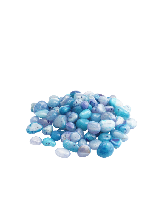 Onyx Sea Blue Polished Pebbles- 1 Kg