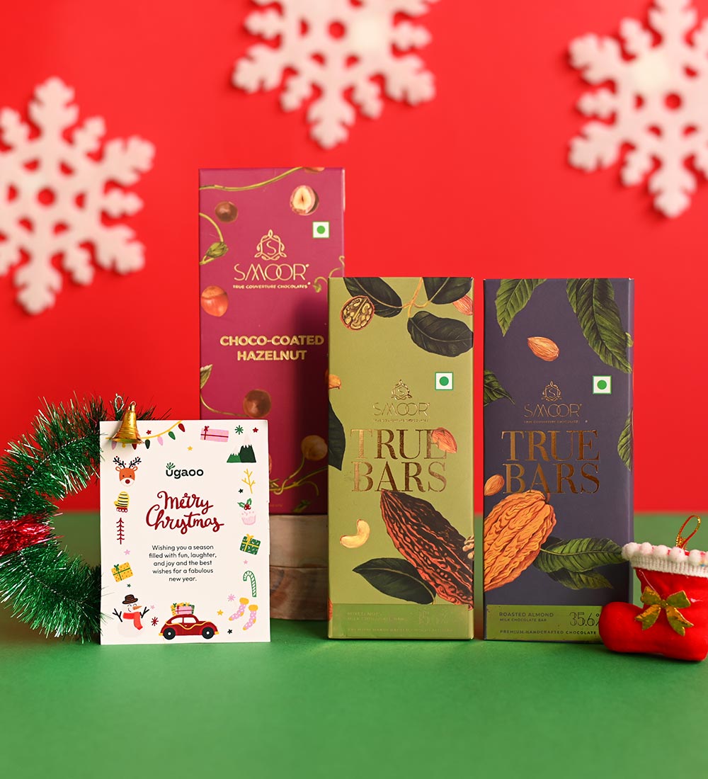 Plant with True Bar Chocolates and Choco-Coated Hazelnuts