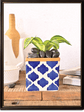 Square Rose Ceramic Pot (4.5 Inch Width)